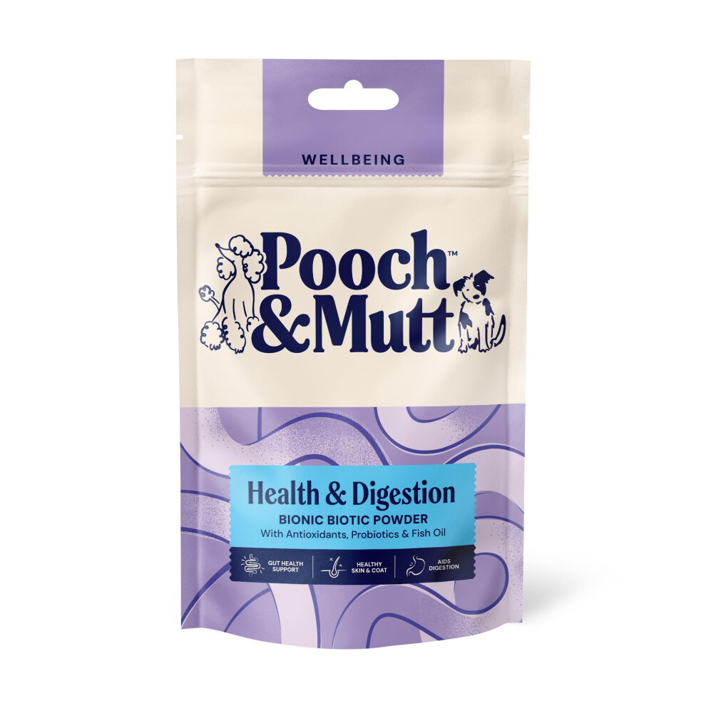 Pooch & Mutt - Bionic Biotic, Supplement For Dog Digestion (Healthy Skin And Glossy Coat), Aids Senstive Digestion, 200G (Packaging May Vary)