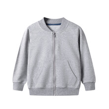 Veste d'hiver à manches longues pour petits garçons et filles, couleur unie, avec poches, style baseball, pour enfants de 3 à 4 ans.