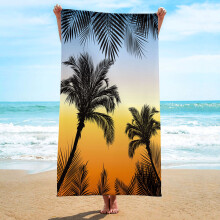Microvezel strandhanddoek, sneldrogend en zandvrij, 76 x 152 cm, lichtgewicht – geschikt voor strand, zwembad en kamperen