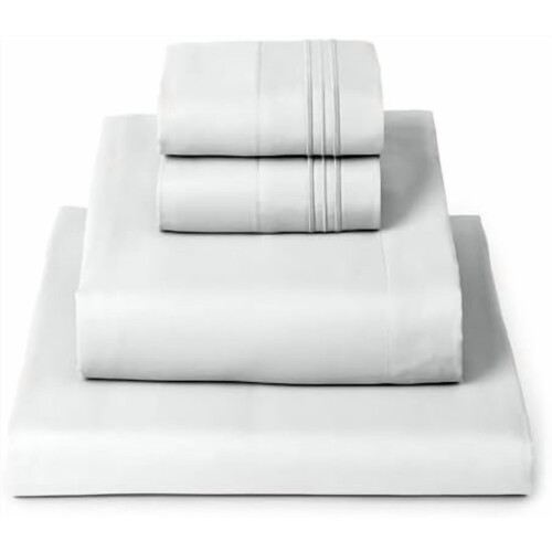 Mikrofiberlagensæt Queen, 4 dele, dyb lomme
