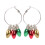 Christmas earrings bulb beads 1 pair 1