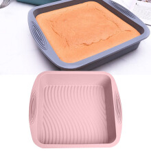 Food Grade Silicone Square Cake Pan, 8.5", Non-Stick & Heat Resistant for Oven/Microwave/Freezer/Dishwasher