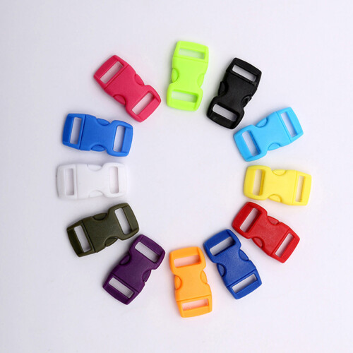 100Pcs Plastic Strap Buckles Assorted Color Durable Adjustable Clips 1