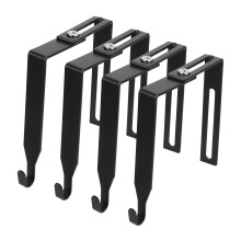 Lot de 8 crochets de suspension réglables pour cloisons, parfaits pour suspendre chapeaux et sacs.