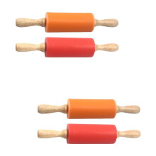 FRCOLOR4Pcs Silikónový valček na cesto Rolček na cesto Malé pečiace potreby Valček na cesto Koláč Cookie