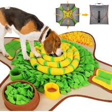 Large Breed Dog Snuffle Mat - 28.3" Interactive Puzzle Feeding Mat for Mental Stimulation & Slow Eating