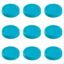 Tapas para tarros de boca ancha de 86 mm, 12 unidades con anillos de silicona – Herméticas, aptas para alimentos, aptas para lavavajillas,