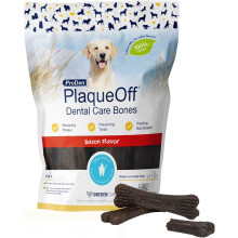 ProDen PlaqueOff 13 Dental Bones for Medium & Large Dogs, Tartar, Plaque & Bad Breath Remover, Improves Overall Oral Health Flavour (Bacon)