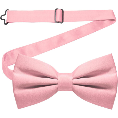 2 Packs Solid Color Pre-tied Bow Tie Adjustable Bowtie for Men
