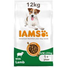 IAMS Adult Small Medium Complete Dry Dog Food Lamb 12kg - With DentalCare System
