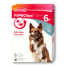 Beaphar - FIPROtec Spot-On Flea & Tick Treatment for Medium Dogs 10-20kg - 6 Pip