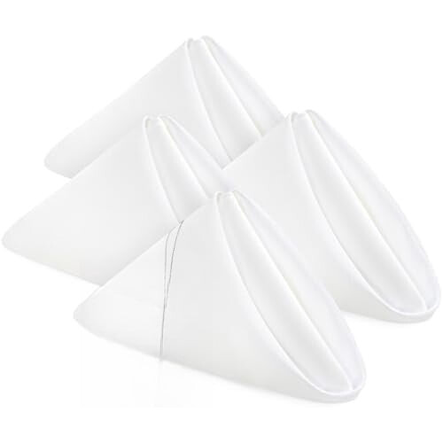 Vita polyesterservetter 17x17 tum (24-pack)