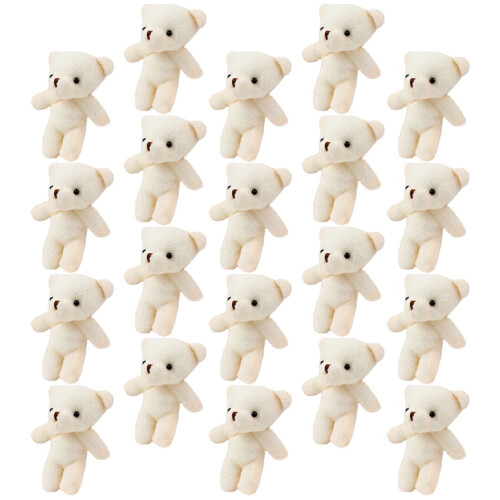 Pendentifs mini-poupées ours en peluche (20 pièces)