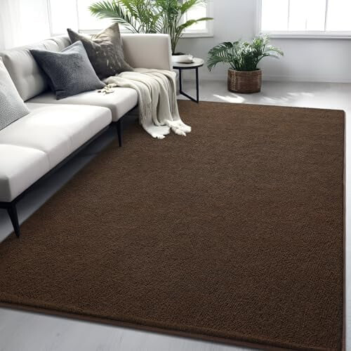 Mörkbrun 12x1,8 m korall sammetsmatta