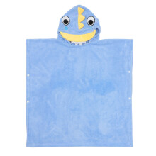 Robe Bain Enfant Bleu En Peluche Douce