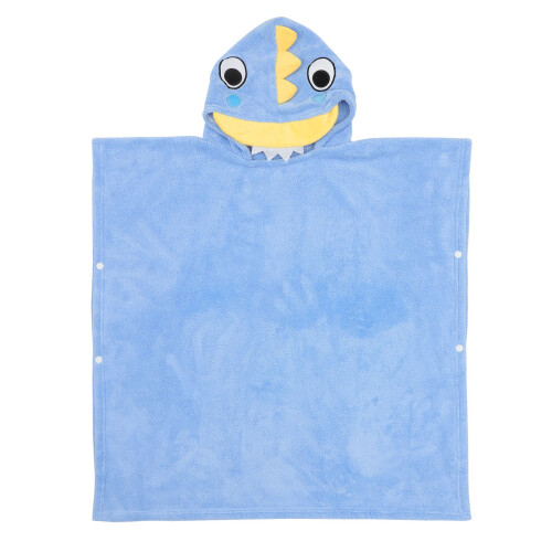 Robe Bain Enfant Bleu En Peluche Douce