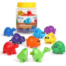 Learning Resources Matching Dinos – Dinosaur Toys, Sensory Bin, Shape Sorter, Toddler Travel Games, Preschool Fine Motor & Montessori Counting