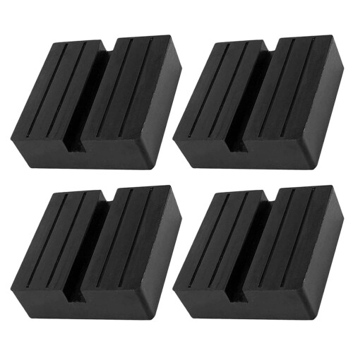 Gummipuder til donkrafte til biler – 4-pak, 7,5x7,5x2,5 cm