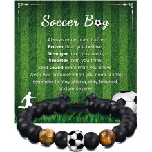 Soccer Bracelet Gifts for Boys, Gifts for Teen Boys, Birthday Graduation Christmas Back to School Gifts for Boys Son Grandson Brother Nephew