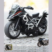 Giocattolo Moto Bianca in Scala 1:14 con Luci, Suoni, Traino Retro, Dimensioni 12x5,5x7cm