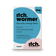 Itch Dog Wormer Tablets for Dogs 3kg-19kg - 2 Tablets - Treats Roundworms, Tapew