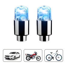 Blauwe LED-fietsventiellampjes (2 stuks)