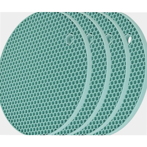 Silikon-Untersetzer-Set, 4-teilig – Runde, hitzebeständige Pads