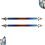 3Pairs Multi Universal Modified Car Bar Front Lip Pull Rod for Car Use 11