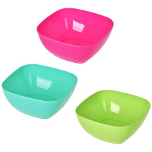 Sett med 3 store fruktskåler i plast – 14,5 x 9 x 6,5 cm