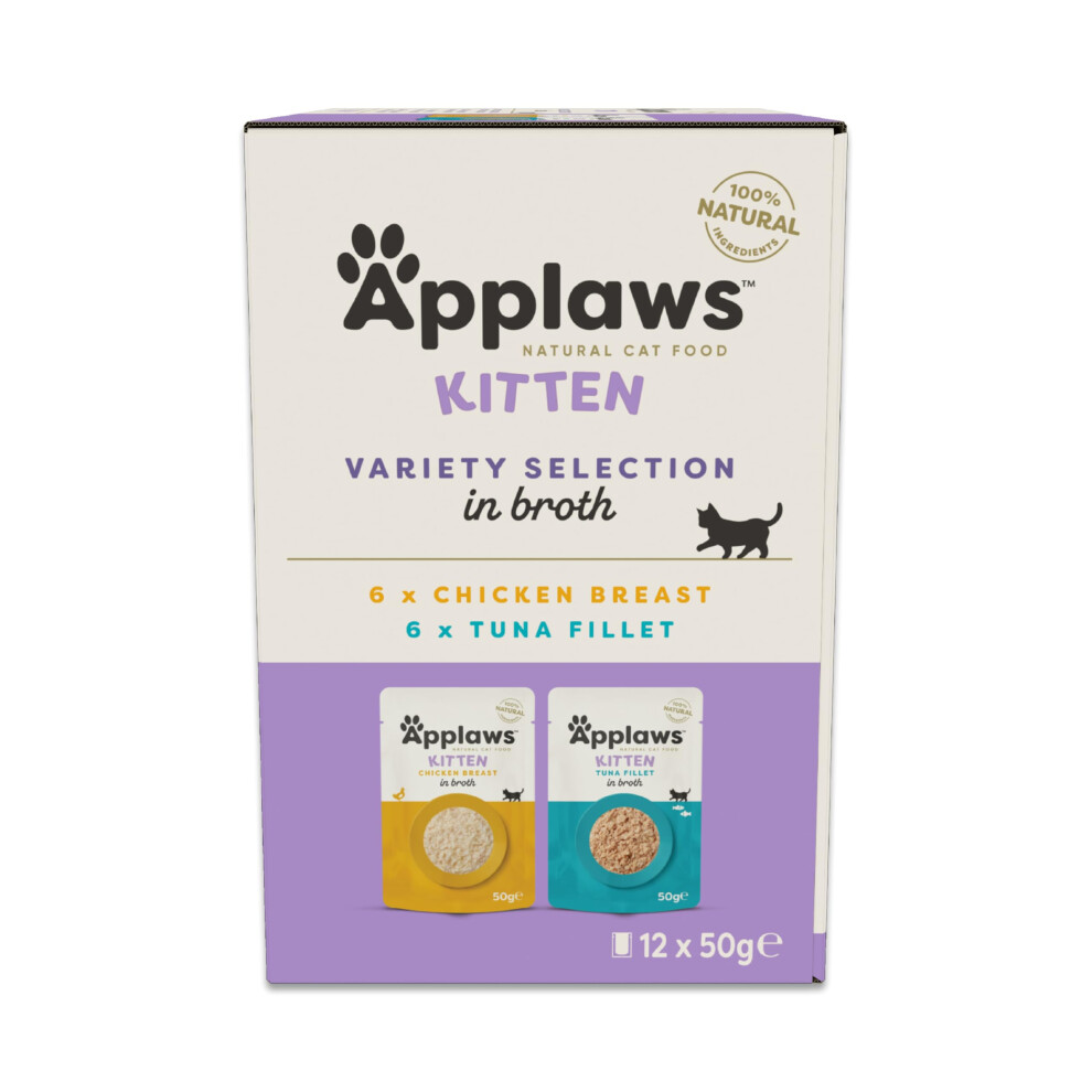Applaws Natural Kitten Wet Cat Pouches, Variety Selection in Broth 12x50g - Image 4