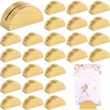 Goldene Tischnummernständer aus Holz – 50er-Packung