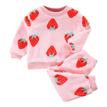 Boys Pajamas Flannel Homewear Cartoon Warm Long Sleeve Pullover And Pants Sleepwear Pajama Set Size 3-4 Y