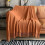 Knitted Acrylic Throw Blanket 50x60 in Small Bubble Texture 1