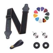 Guitar Strap Guitar Accessories Soft Guitar Straps With 10 Pieces Guitar Picks Guitar Strap Button