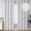 Light-Filtering Curtains Greyish White 52x102 Inch Gold 1