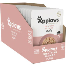 Applaws Natural Wet Cat Food, Tuna with Salmon in Jelly 70 g Pouch (Pack of 16)