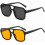 Γυαλιά ηλίου Retro70s Square Aviator για γυναίκες και άνδρες, vintage ορθογώνια γυαλιά ηλίου με 1