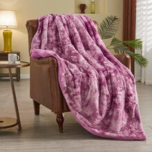 Super Soft Faux Fur Throw Blanket for Couch Light Purple Sherpa Fuzzy Plush Warm Blanket for Sofa Bed (Light Purple, Throw(50"x60"))