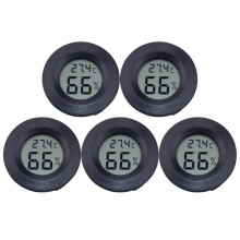 unbranded 5 PC Thermometer Hydrometer Humidity Reptile Hygrometer Black