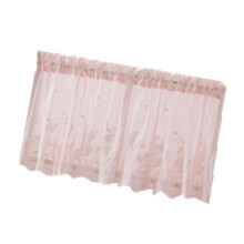 1Pack Pink Short Curtain 74x24in Lace Light Transmission Ventilated Home Use