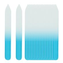 Set of 20 Professional Crystal Glass Nail Files Manicure Gradient Rainbow Color for Nail polishing