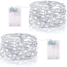 5m50-LED bateriová světýlka s časovačem, vnitřní/venkovní dekorace do ložnice, na svatbu, na večírek – kompatibilní s AA bateriemi