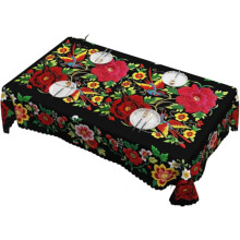 Mexican Folk Art Tablecloth Navy Blue Floral Waterproof