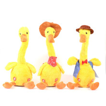Elektroniczna pluszowa zabawka Dancing Duck, powtarzająca mowę, śpiewająca, nagrywająca głos, ładowana przez USB