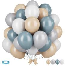Czarno-fioletowo-niebieskie balony lateksowe 12 cali 60 szt.
