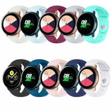 MesaSe Fit kompatibel med Samsung Galaxy Watch, Galaxy Watch Active/Active2 – 20 mm snabbkopplingsbara silikonsportarmband för 42 mm