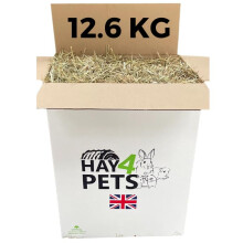 Hay4Pets Timothy Hay- 12.6kg. Fresh, Green Stem Feeding Hay For Rabbit, Guinea Pig, Hamster & Small Animals. High Fibre, Natural Food For Pets. Dried