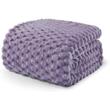 Kingsize fleece deken voor op bed, 90x104 inch, stijlvolle jacquard fluwelen zachte deken, pluizig, comfortabel en lichtgewicht voor de winter,