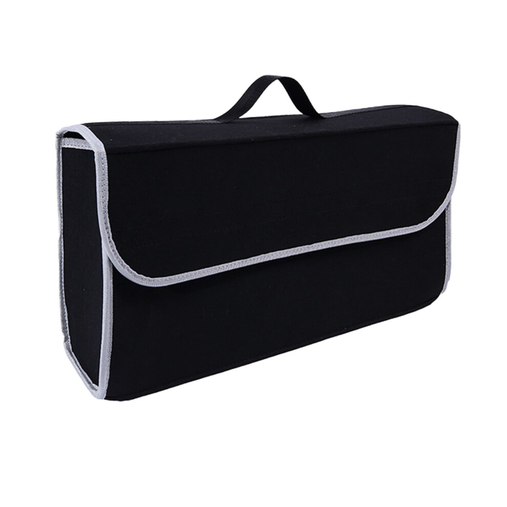 Huge Savings Portable Foldable Storage Box For Car Trunk, Nonwoven Organizer With Durable Straps And Space-Saving Design Black 9557311823701