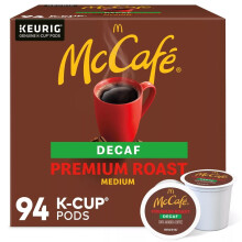 McCafe koffeinmentes prémium pörkölésű K-Cup kávékapszulák (94 db)